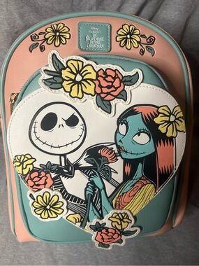 Disney The Nightmare Before Christmas Sally & Jack Floral Backpack